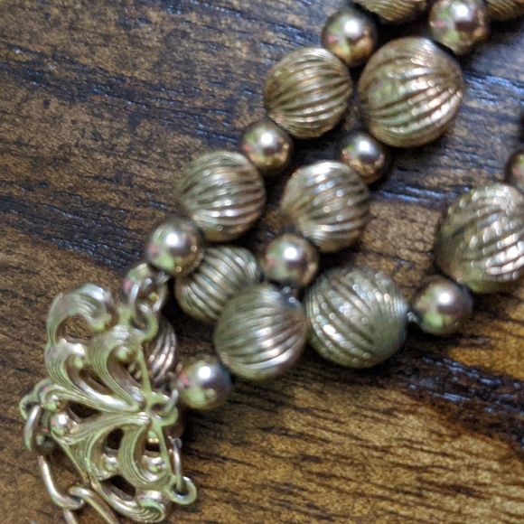 Napier Gold Three Strand Ball Choker - Picture 4 of 4